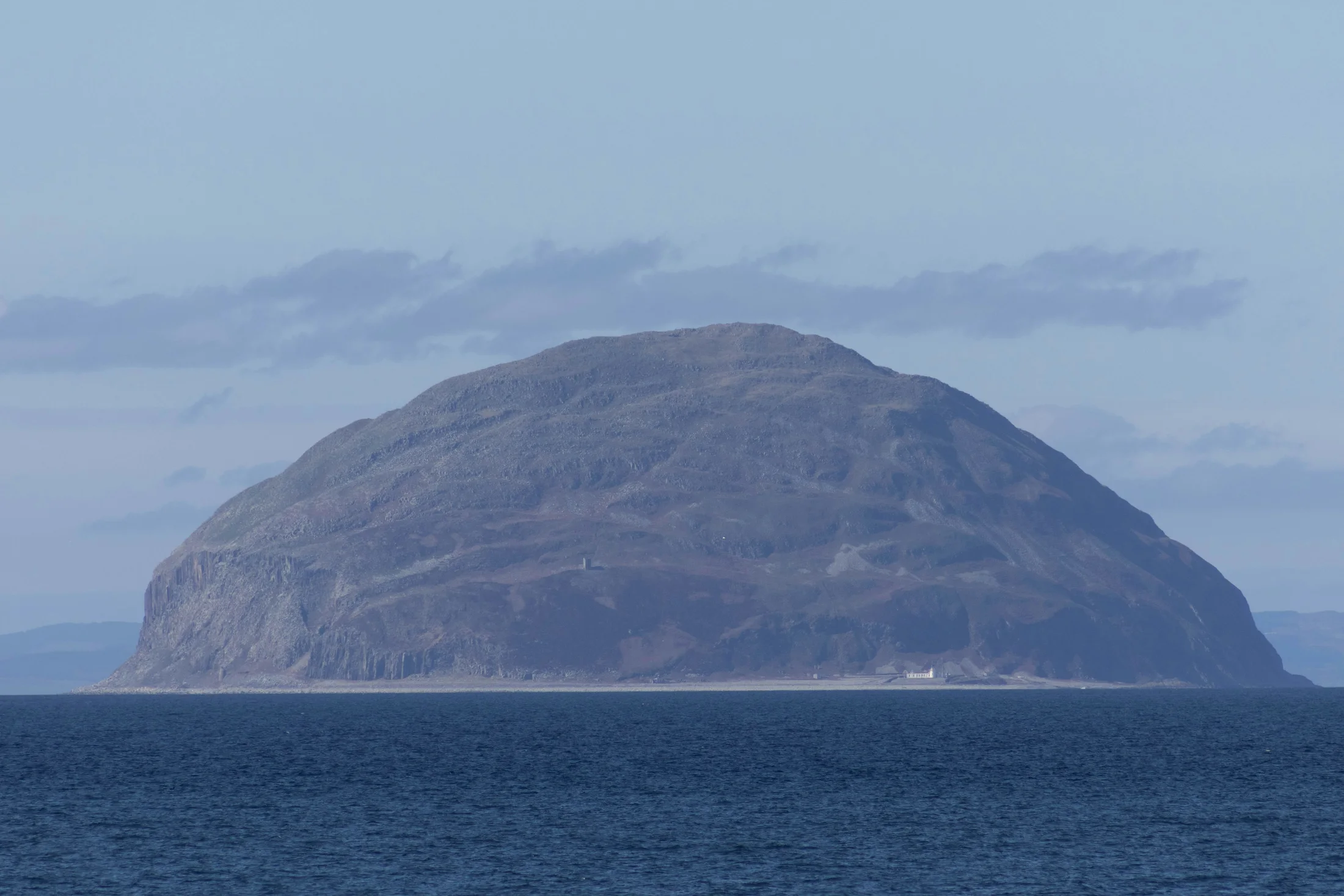 Ailsa Craig rising from the Firth of Clyde off the Ayrshire coast