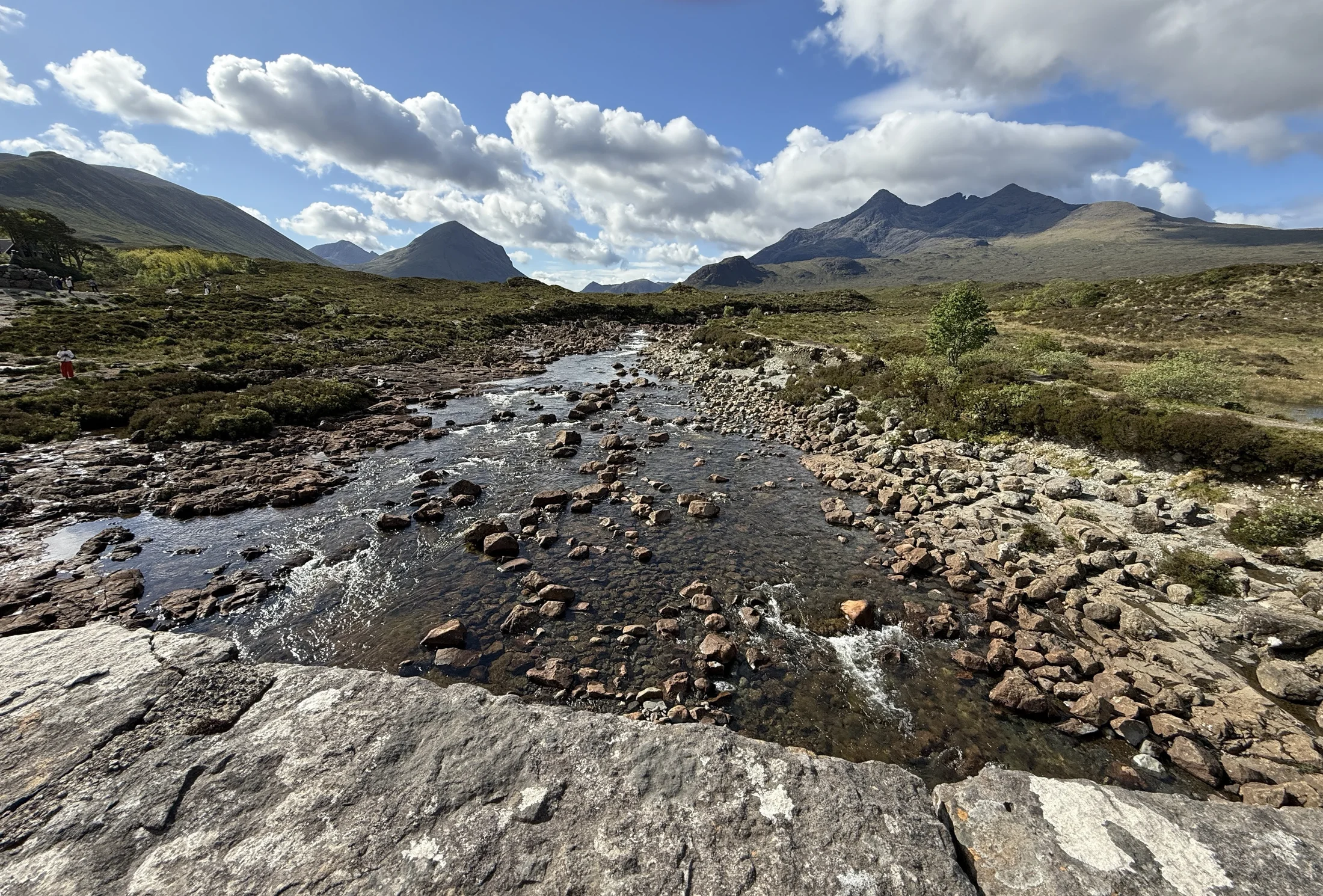 Sligachan river and mountains on the Isle of Skye