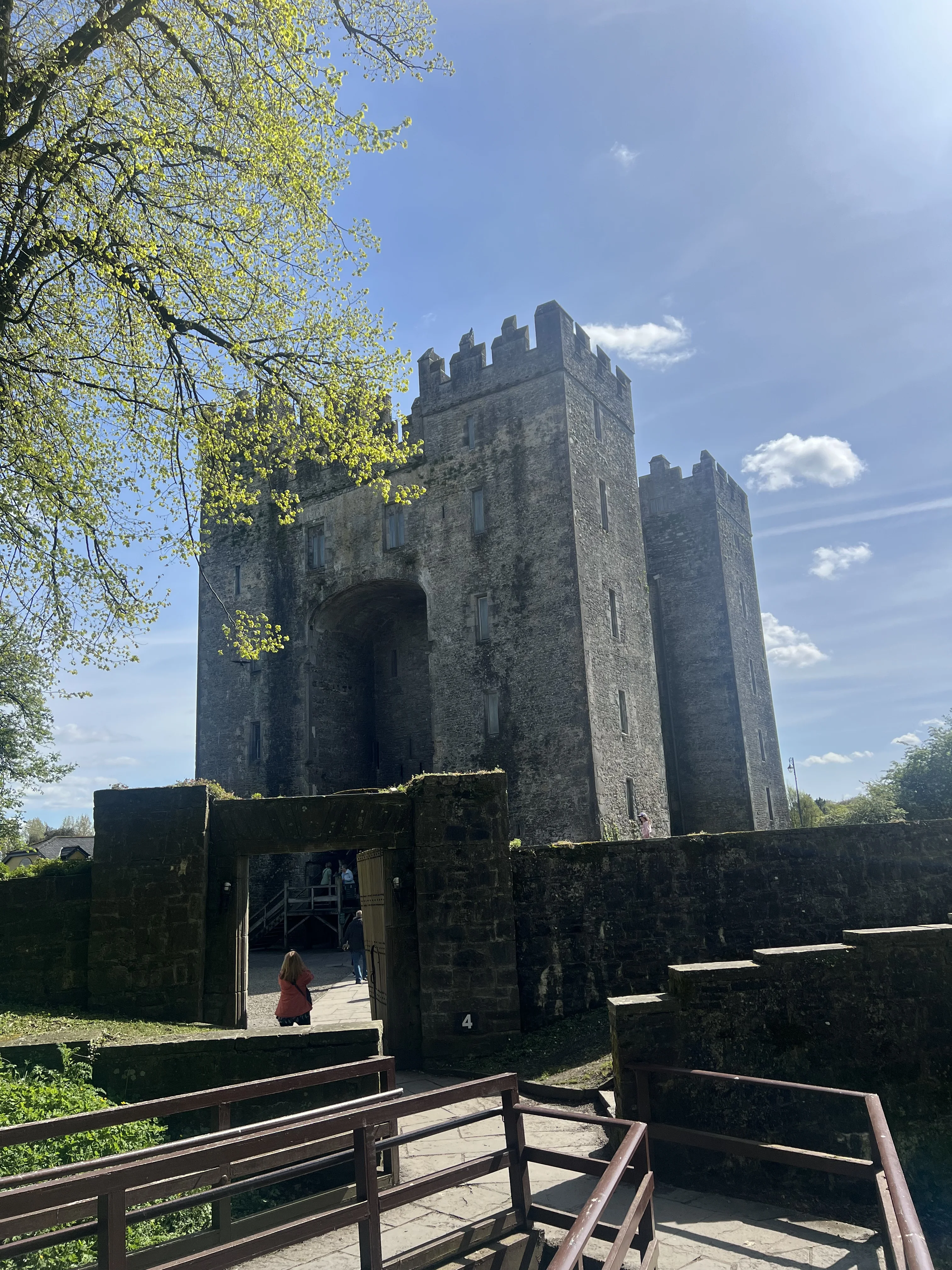 Bunratty Castle in Ireland on a bright day