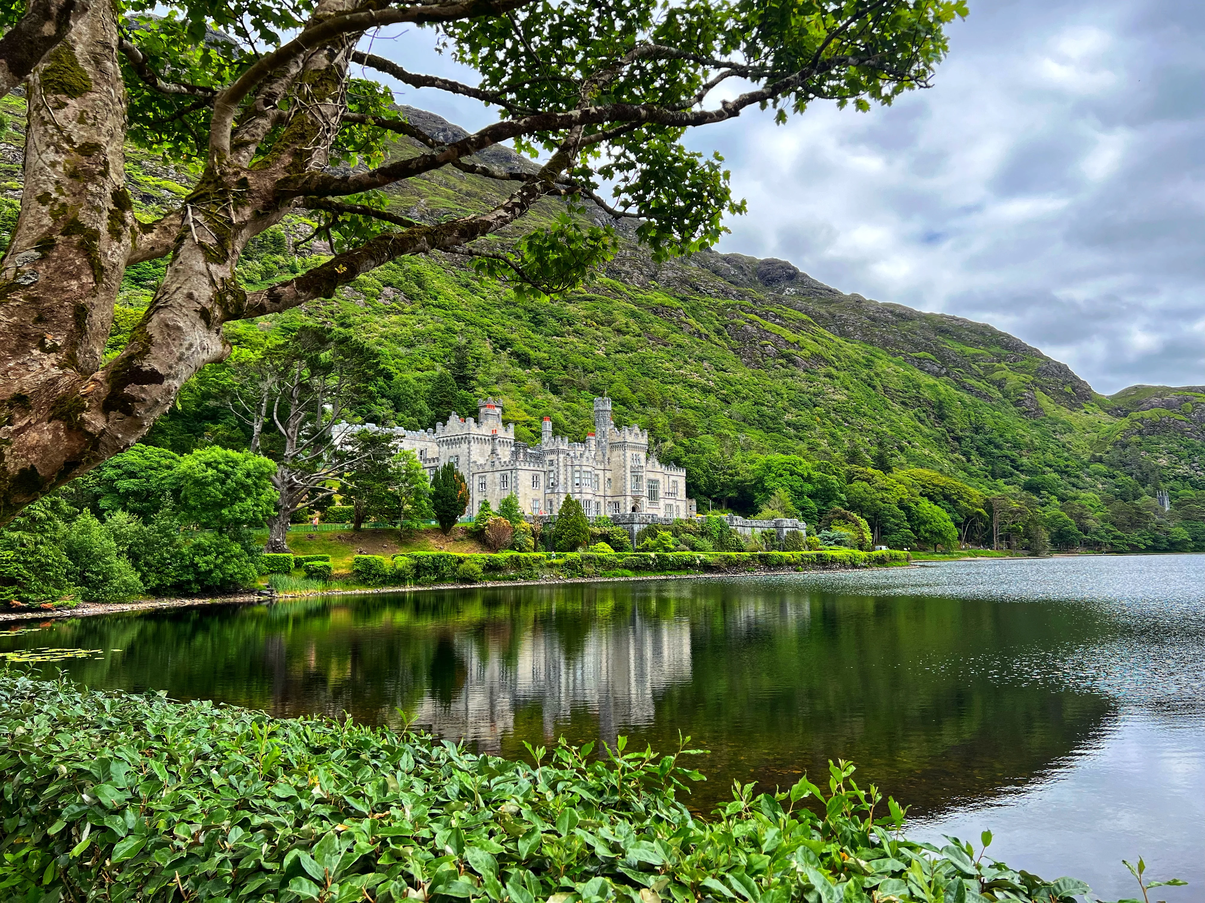 Kylemore Abbey and lake in Connemara, Ireland