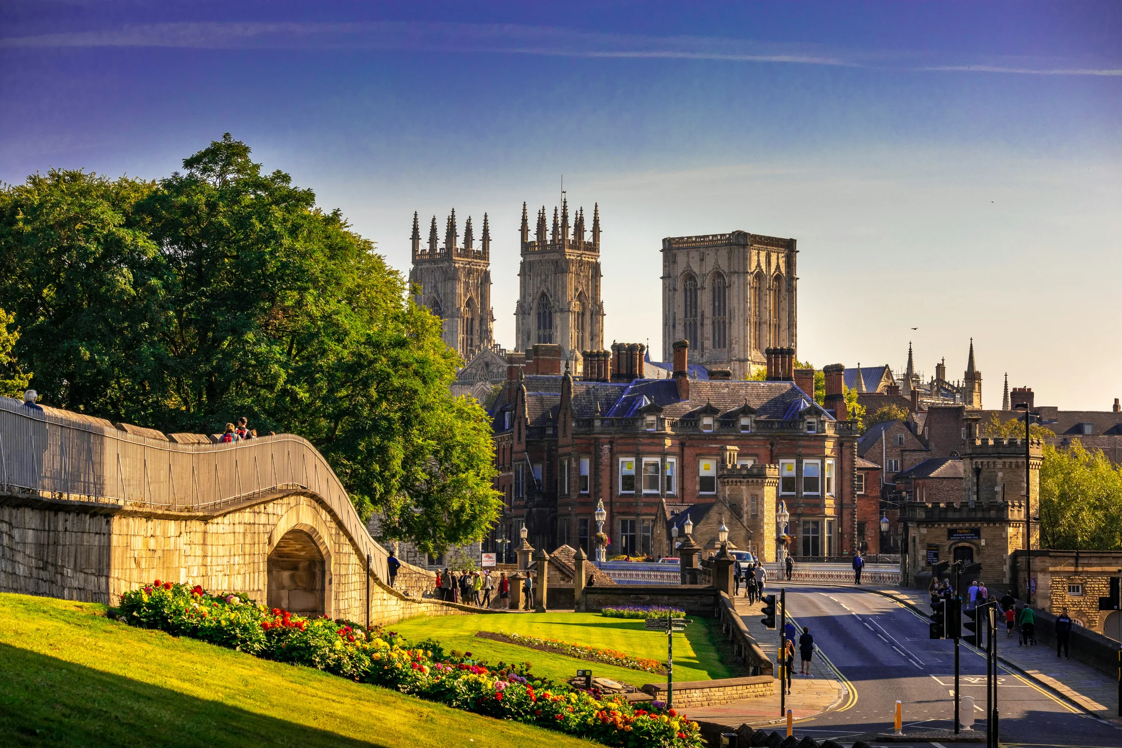 York skyline with the cathedral rising above the city