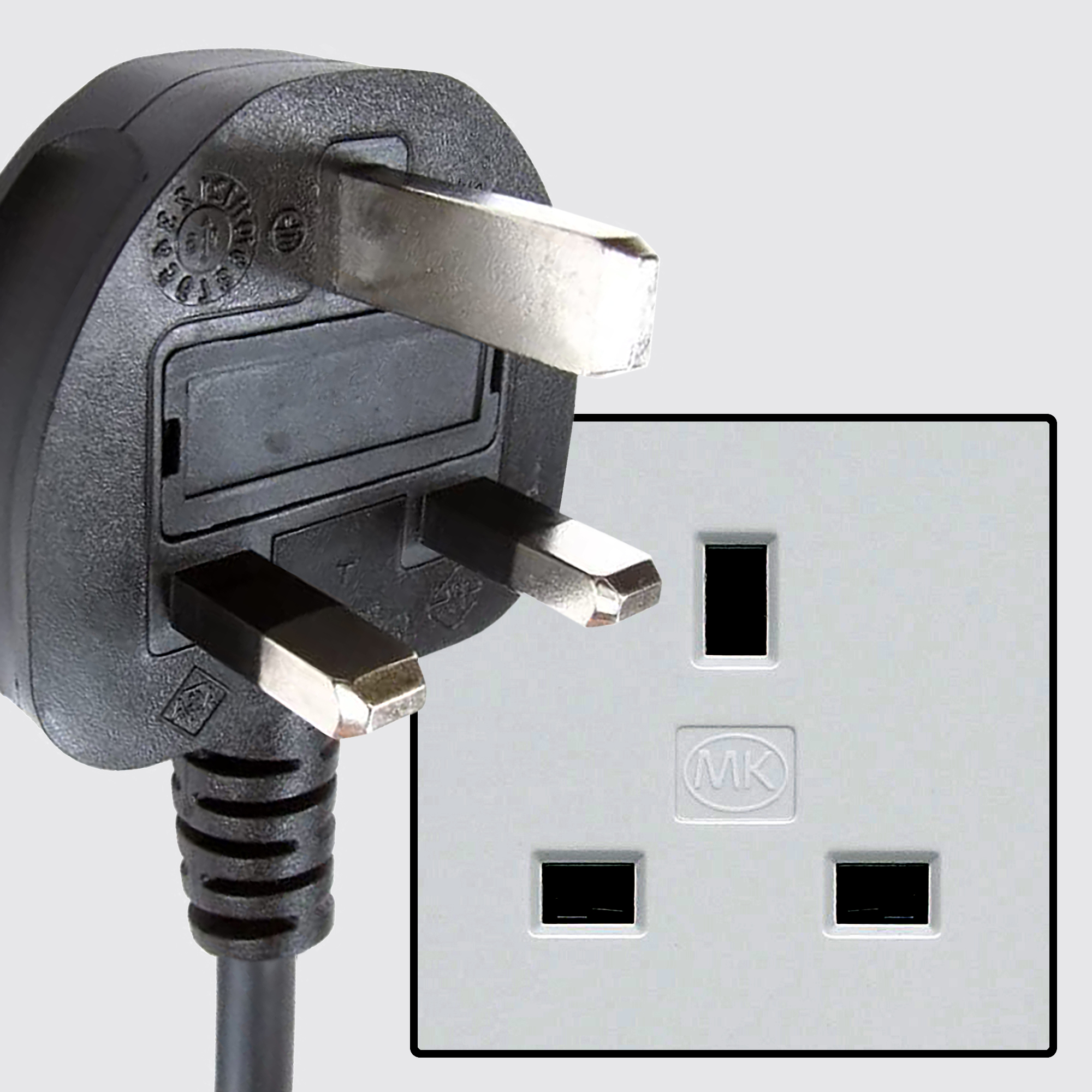 UK and Ireland Type G plug and socket reference tiles.